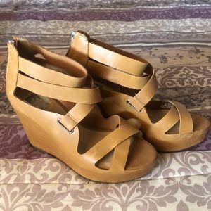 Dolce Vita Tan Leather Wedges 8.5